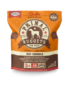 Primal Nuggets Beef Formula Raw Dog Food [3lb]