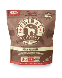 Primal Nuggets Pork Formula Raw Dog Food [3lb]