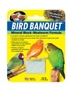 Zoo Med Bird Banquet Mineral Block Mealworm Formula [28g]