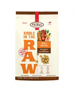 Primal Kibble in the Raw Beef Dog Food, 1.5lb