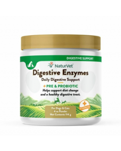 NaturVet Digestive Enzymes + Pre & Probiotics [114g]