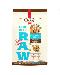 Primal Kibble in the Raw Fish & Pork Dog Food, 1.5lb