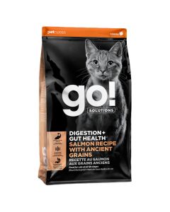 Go! Solutions Digestion + Gut Health Salmon Recipe with Ancient Grains Cat Food, 8lb