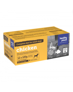 Healthy Paws Complete Dinner Chicken Dog Food, 12x100g
