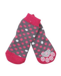 Pawise Anti Slip Socks Dots, 4pk -XLarge