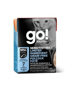 Go! Solutions Sensitivities Limited Ingredient Grain-Free Pollock Pâté Cat Food [182g]