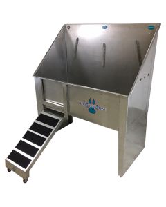Groomer's Best Walk-Through Bathing Tub with Right Faucet, Left Ramp [48"]   **Call store to order**