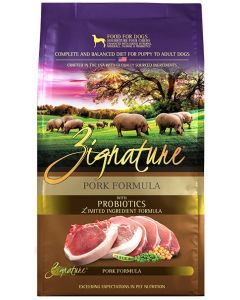 Zignature Pork Formula Dog Food, 25lb