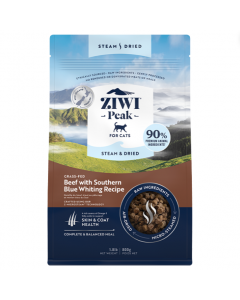 Ziwi Peak Steam-Dried Beef with Southern Blue Whiting Cat Food, 1.8lb