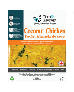 Tom & Sawyer Coconut Chicken Gently-Cooked Dog Food, 454g