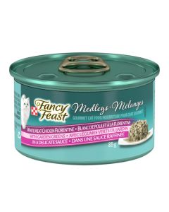 Fancy Feast Medleys White Meat Chicken Florentine Cat Food [85g]