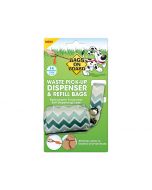 Bags On Board Dispenser Green Chevron