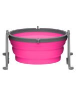 Loving Pets Bella Roma Travel Bowl Pink [Medium]