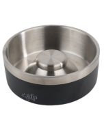 All For Paws Lifestyle Stainless Steel Slow Feeding Bowl, Black Medium