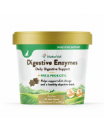 NaturVet Digestive Enzymes + Probiotic for Cats [90g - 60 Soft Chews]