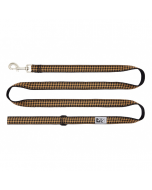 RC Pets Petite Leash Houndstooth Toffee, 1/2"x6'