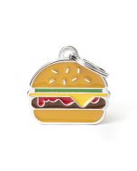 My Family FOOD Burger Pet ID Tag