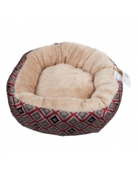 Pawise Round Dog Bed Red, 25x25” -Large