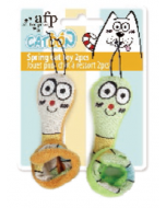 All For Paws Catoon Spring Cat Toy, 2pk