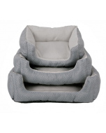 Pawise Square Dog Bed Grey, 22x18 -Medium