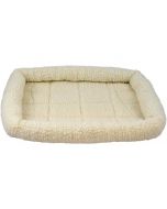 Unleashed Relax Sherpa Bolster Mat, Natural, 19" x 12"