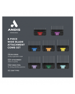 Andis Wide Blade Stainless Steel Combs [8 Pieces]