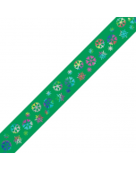 Fancy Finishes Christmas Ribbon, Confetti Snowflakes (Green)