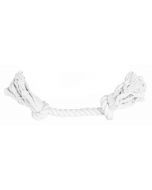 Pawise Fetch & Play Rope Bone With 2 Knots, Natural, 5" -Small